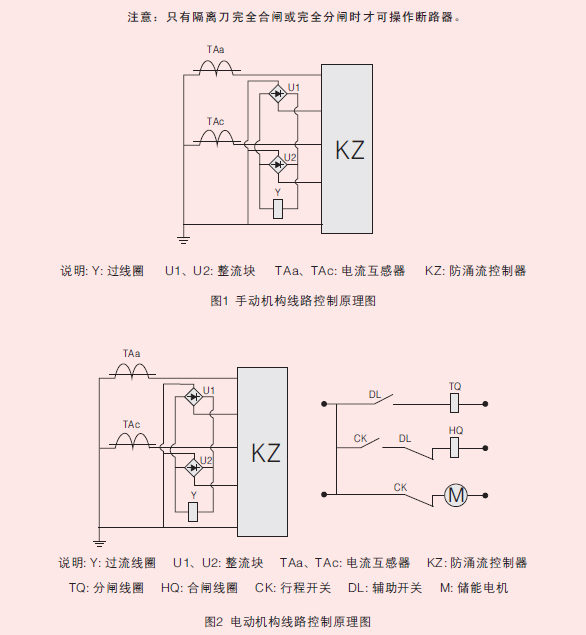 高壓真空斷路器電線機構原理圖
